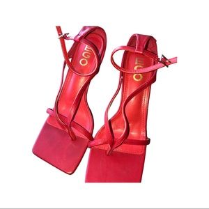 Red strappy EGO sandals